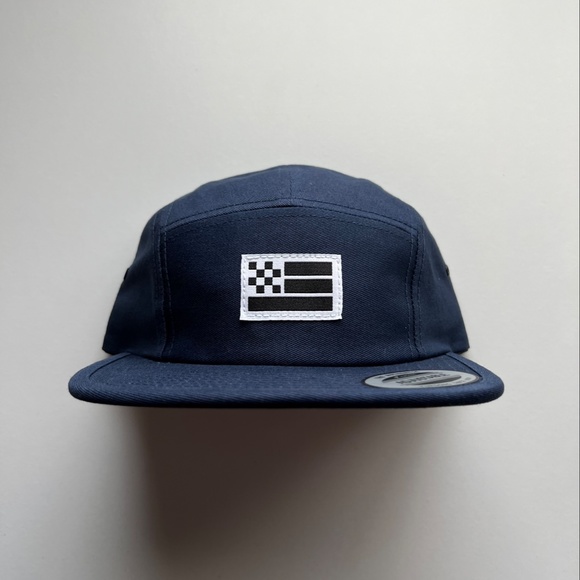 Fast Things - Navy/White, Flag 5 Panel Camp Hat - Picture 1 of 2